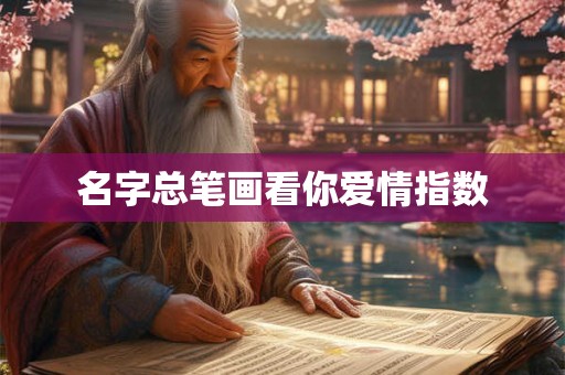 名字总笔画看你爱情指数