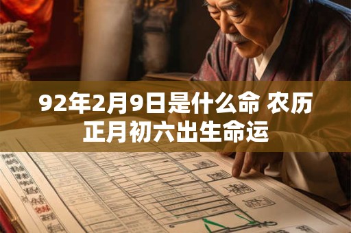 92年2月9日是什么命 农历正月初六出生命运