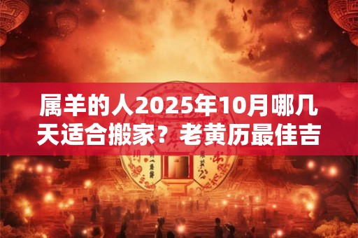 属羊的人2025年10月哪几天适合搬家？老黄历最佳吉日吉时