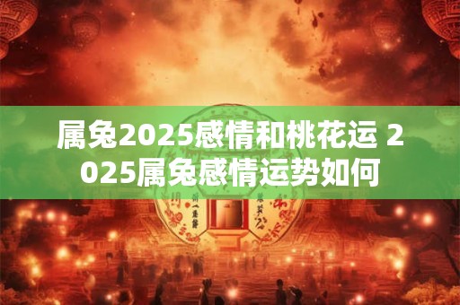 属兔2025感情和桃花运 2025属兔感情运势如何