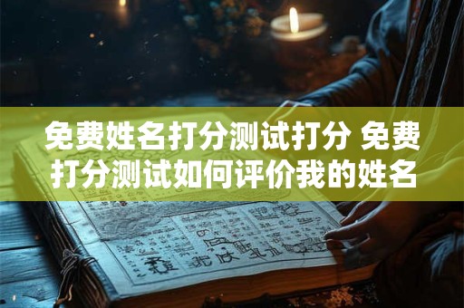 免费姓名打分测试打分 免费打分测试如何评价我的姓名
