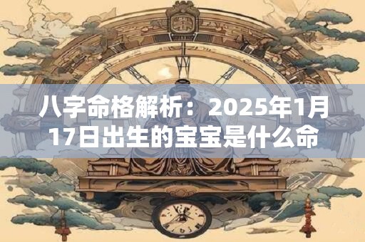 八字命格解析：2025年1月17日出生的宝宝是什么命