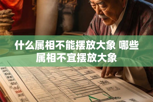 什么属相不能摆放大象 哪些属相不宜摆放大象