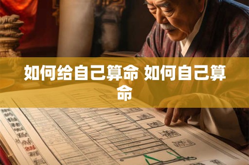 如何给自己算命 如何自己算命