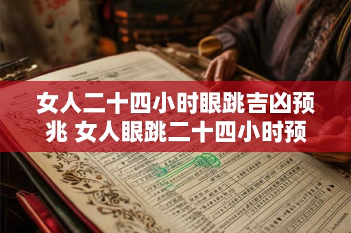女人二十四小时眼跳吉凶预兆 女人眼跳二十四小时预示什么吉凶