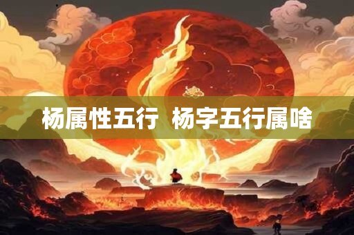 杨属性五行  杨字五行属啥