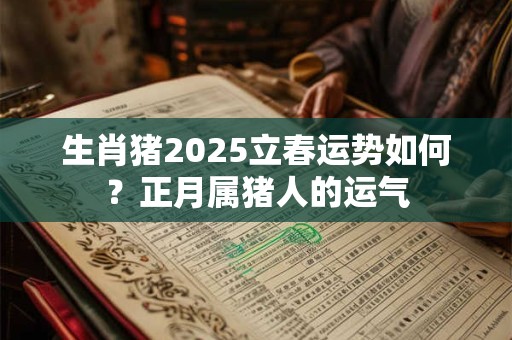 生肖猪2025立春运势如何？正月属猪人的运气