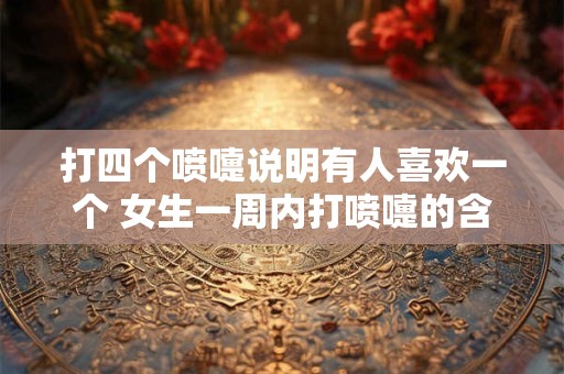 打四个喷嚏说明有人喜欢一个 女生一周内打喷嚏的含义