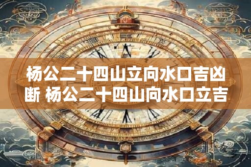 杨公二十四山立向水口吉凶断 杨公二十四山向水口立吉凶如何 杨公二十四山立向水口吉凶断 杨公二十四山向水口立吉凶如何