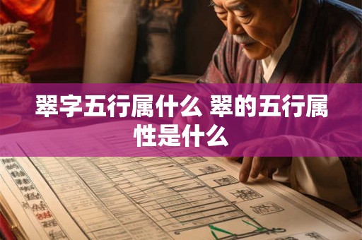 翠字五行属什么 翠的五行属性是什么