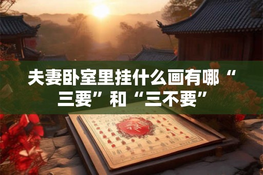 夫妻卧室里挂什么画有哪“三要”和“三不要”