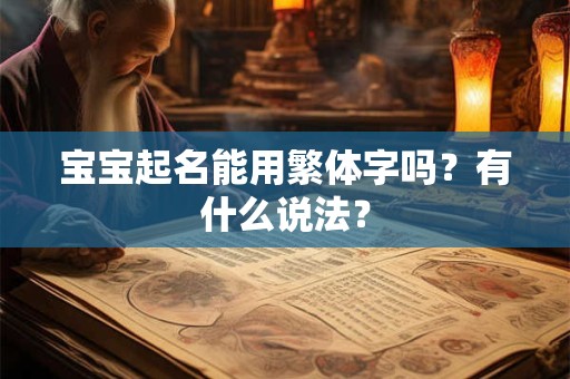 宝宝起名能用繁体字吗？有什么说法？