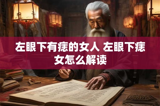 左眼下有痣的女人 左眼下痣女怎么解读