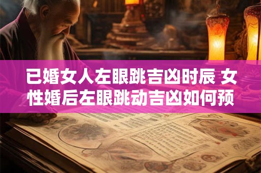 已婚女人左眼跳吉凶时辰 女性婚后左眼跳动吉凶如何预测