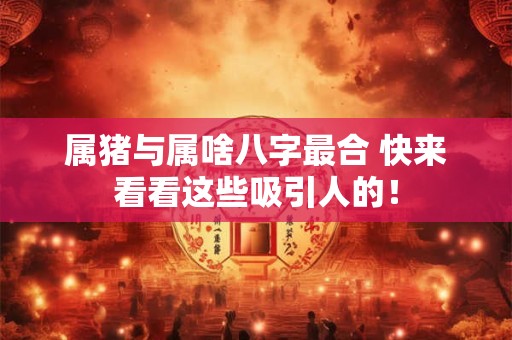 属猪与属啥八字最合 快来看看这些吸引人的！