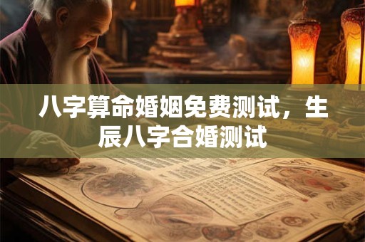 八字算命婚姻免费测试，生辰八字合婚测试