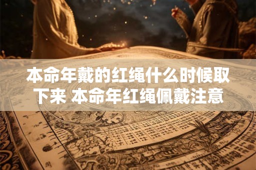 本命年戴的红绳什么时候取下来 本命年红绳佩戴注意事项 本命年戴的红绳什么时候取下来 本命年红绳佩戴注意事项