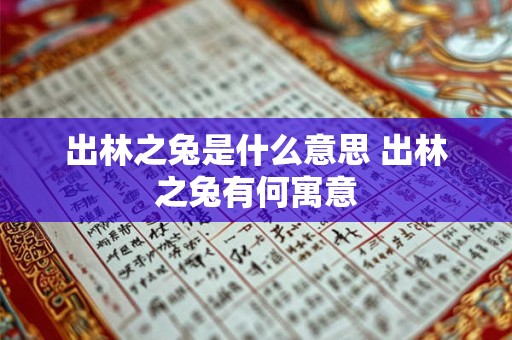 出林之兔是什么意思 出林之兔有何寓意