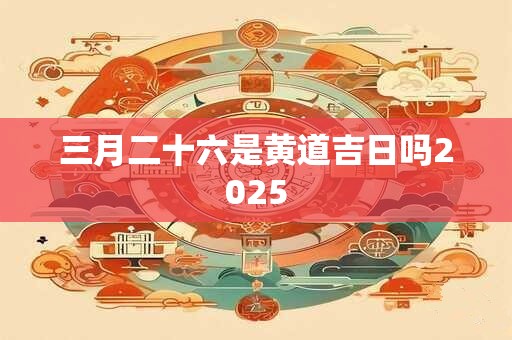 三月二十六是黄道吉日吗2025