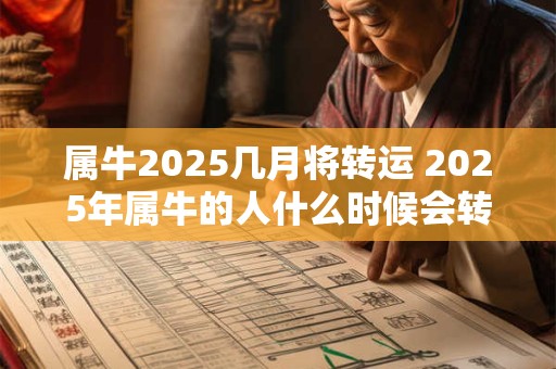 属牛2025几月将转运 2025年属牛的人什么时候会转运 属牛2025几月将转运 2025年属牛的人什么时候会转运