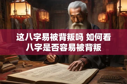这八字易被背叛吗 如何看八字是否容易被背叛 这八字易被背叛吗 如何看八字是否容易被背叛
