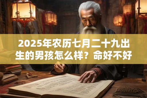 2025年农历七月二十九出生的男孩怎么样？命好不好？