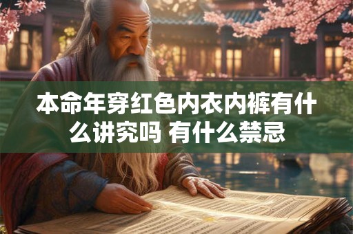 本命年穿红色内衣内裤有什么讲究吗 有什么禁忌