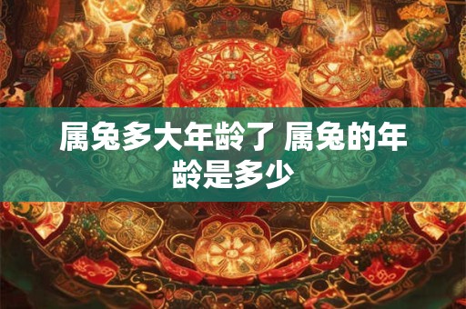 属兔多大年龄了 属兔的年龄是多少