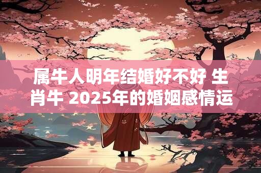 属牛人明年结婚好不好 生肖牛 2025年的婚姻感情运势