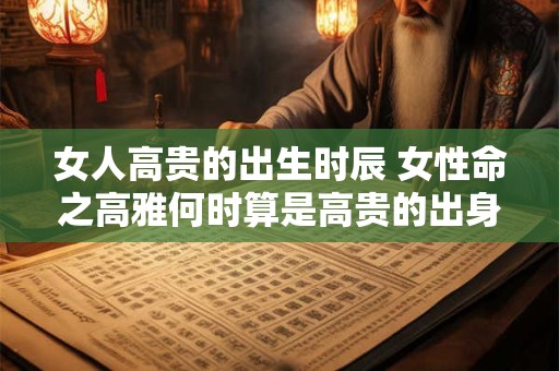 女人高贵的出生时辰 女性命之高雅何时算是高贵的出身