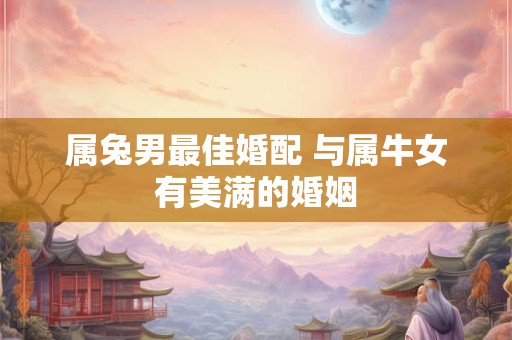 属兔男最佳婚配 与属牛女有美满的婚姻