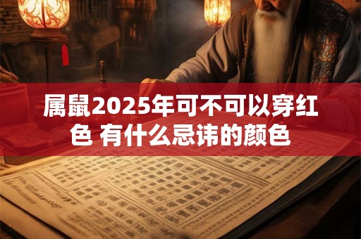 属鼠2025年可不可以穿红色 有什么忌讳的颜色