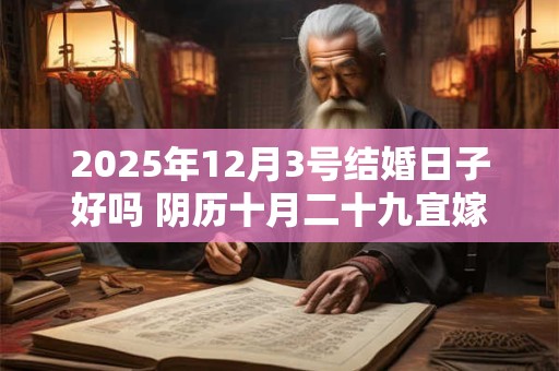 2025年12月3号结婚日子好吗 阴历十月二十九宜嫁娶吗