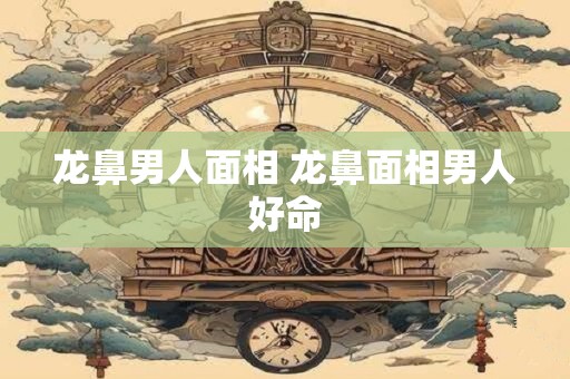 龙鼻男人面相 龙鼻面相男人好命