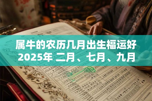 属牛的农历几月出生福运好2025年 二月、七月、九月