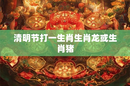 清明节打一生肖生肖龙或生肖猪