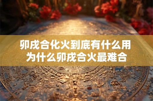 卯戌合化火到底有什么用 为什么卯戌合火最难合