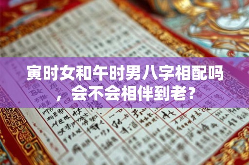 寅时女和午时男八字相配吗，会不会相伴到老？