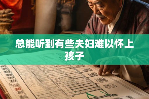 总能听到有些夫妇难以怀上孩子
