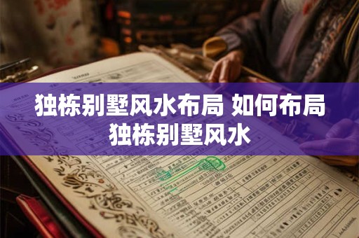 独栋别墅风水布局 如何布局独栋别墅风水