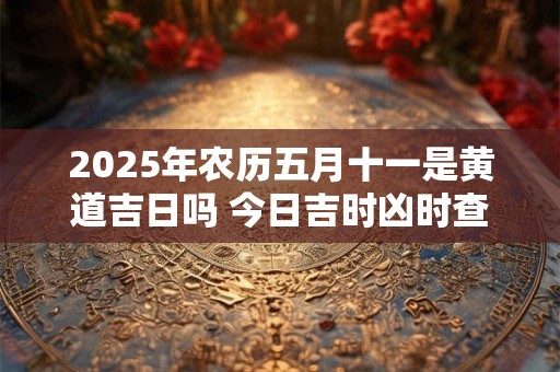 2025年农历五月十一是黄道吉日吗 今日吉时凶时查询