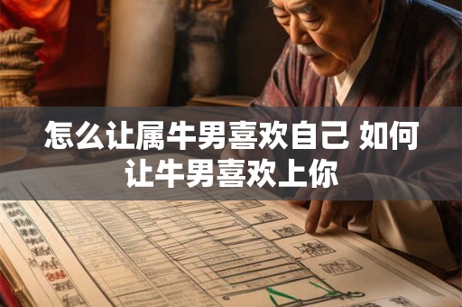 怎么让属牛男喜欢自己 如何让牛男喜欢上你