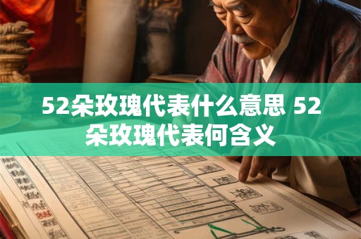 52朵玫瑰代表什么意思 52朵玫瑰代表何含义