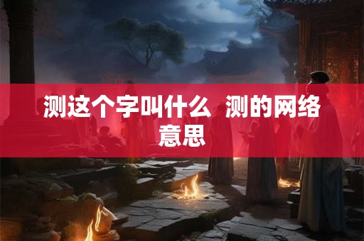 测这个字叫什么  测的网络意思