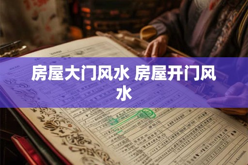 房屋大门风水 房屋开门风水