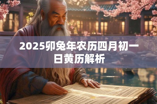 2025卯兔年农历四月初一日黄历解析