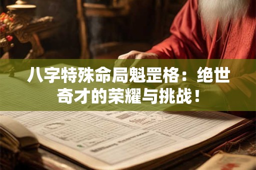 八字特殊命局魁罡格：绝世奇才的荣耀与挑战！