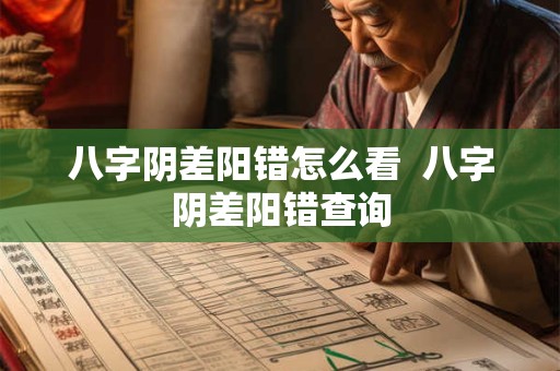 八字阴差阳错怎么看  八字阴差阳错查询