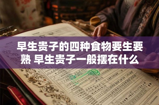 早生贵子的四种食物要生要熟 早生贵子一般摆在什么地方