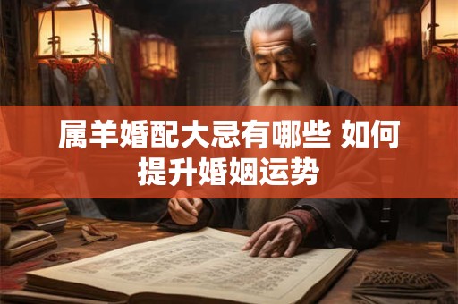 属羊婚配大忌有哪些 如何提升婚姻运势